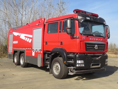 國(guó)六汕德卡13噸水罐消防車